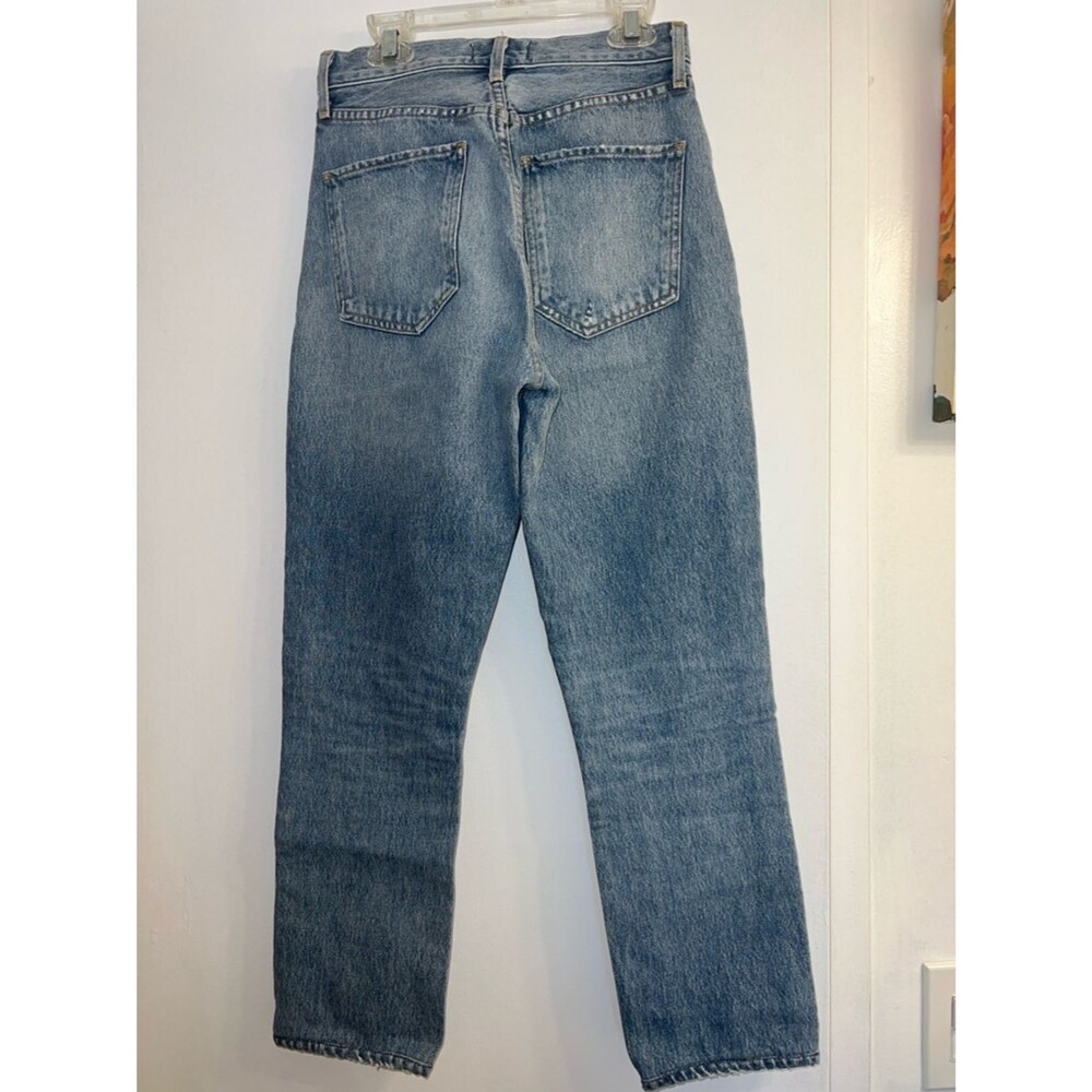 AGOLDE Riley High Rise Crop Denim Jeans Straight Leg. Size 24. - Picture 7 of 11